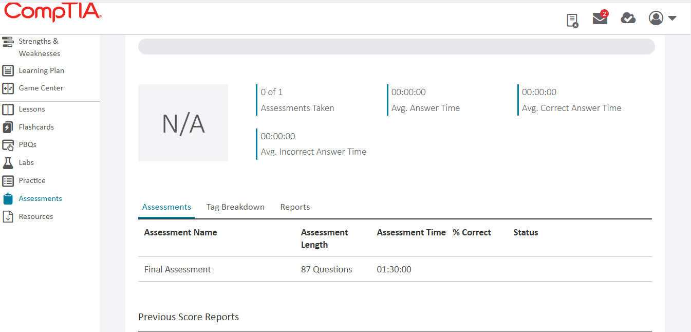 CompTIA Security+ CertMaster Learn + Labs (SY0-701) (3 Months)