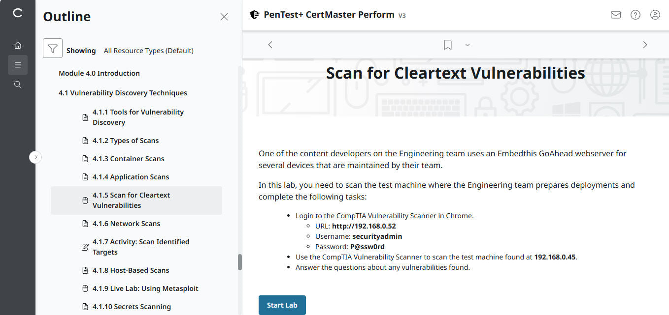 CertMaster Perform  for CompTIA PenTest+ PT0-003 (V3) - 3 Month Access
