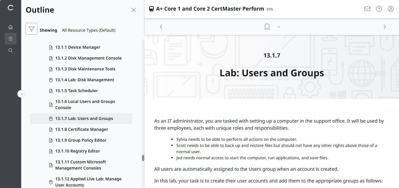 CompTIA A+ Core 1 & 2 CertMaster Perform  (V15) (4 Month Access) (🛒Special Offer)
