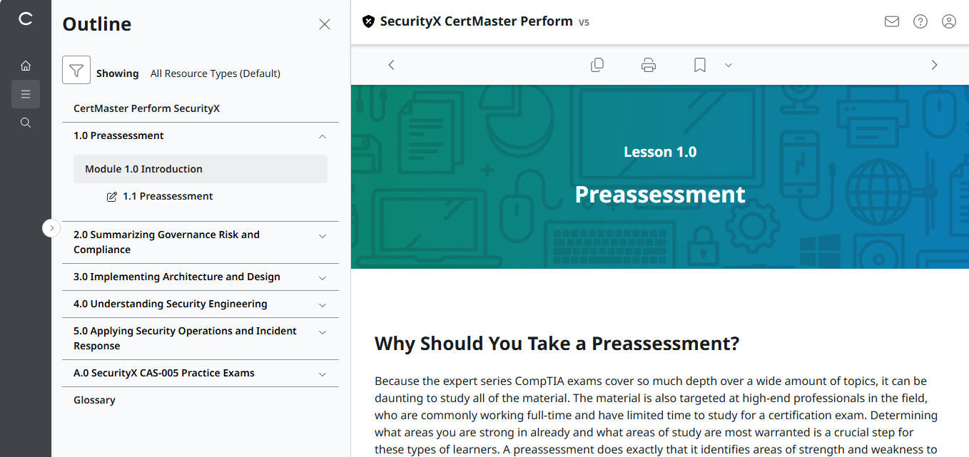 🛒Special Offer - CertMaster Perform for CompTIA SecurityX (CASP+) CAS-005  3-Month Access