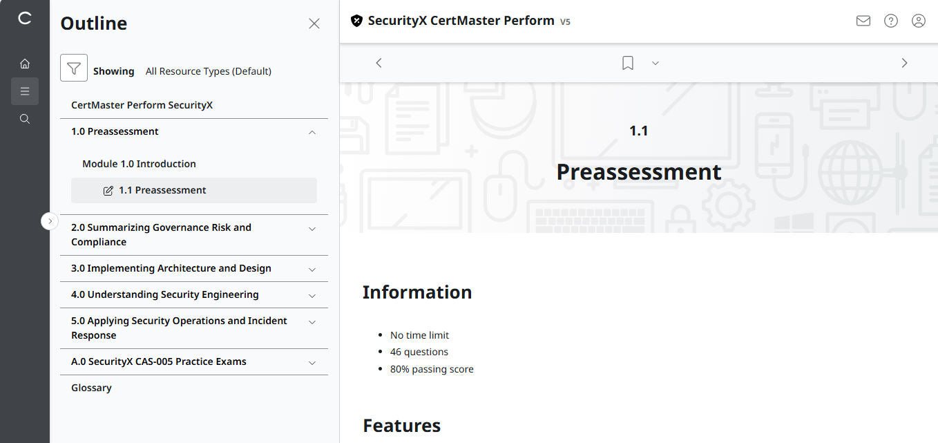 🛒Special Offer - CertMaster Perform for CompTIA SecurityX (CASP+) CAS-005  3-Month Access