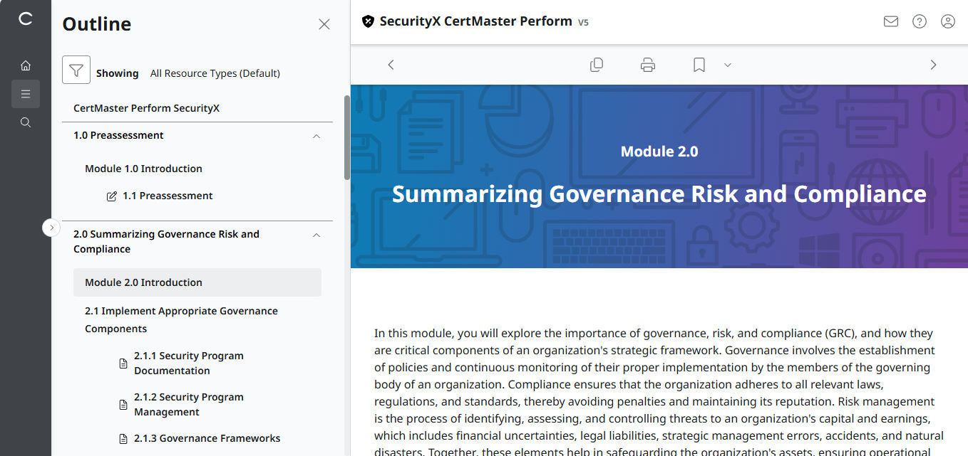 CompTIA CertMaster Perform – SecurityX CASP+ CAS-005 - 3 Months Access