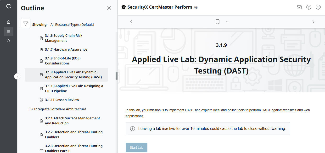 CompTIA CertMaster Perform – SecurityX CASP+ CAS-005 - 3 Months Access