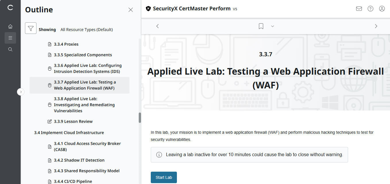 CompTIA CertMaster Perform – SecurityX CASP+ CAS-005 - 3 Months Access