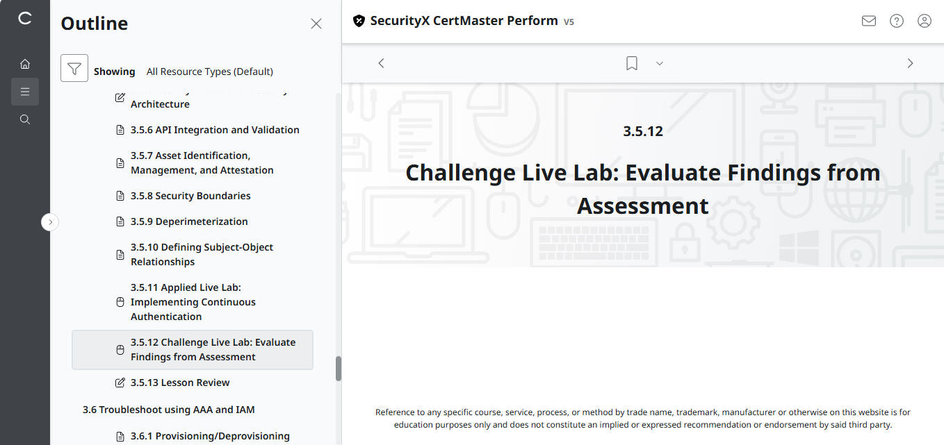 CompTIA CertMaster Perform – SecurityX CASP+ CAS-005 - 3 Months Access
