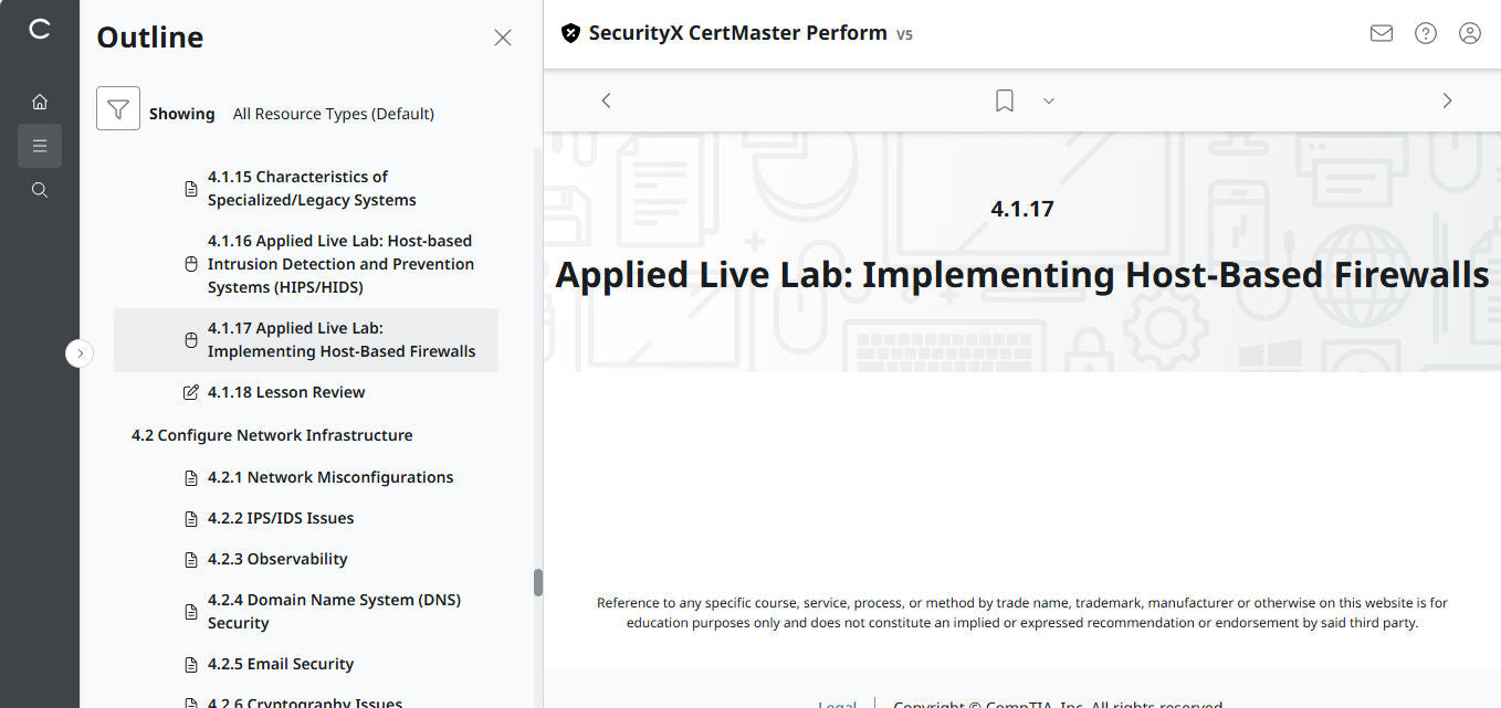CompTIA CertMaster Perform – SecurityX CASP+ CAS-005 - 3 Months Access